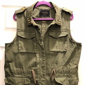 River Island Olive Green Cargo Vest